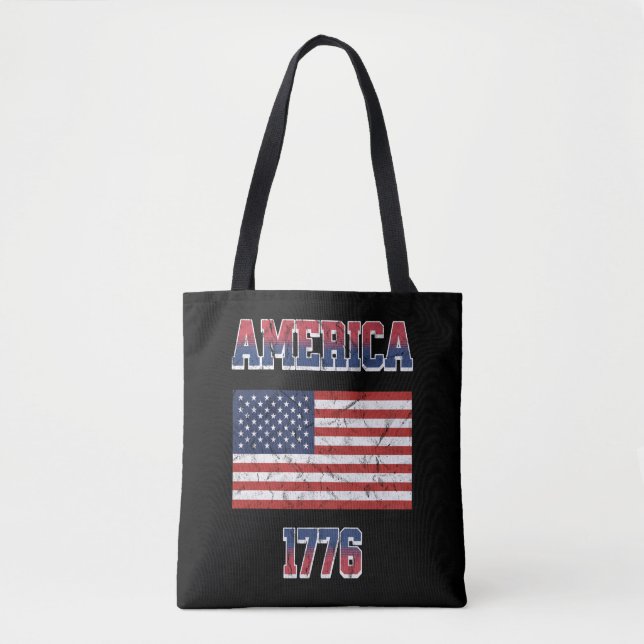 Bolsa Tote design de 4 de julho (Frente)