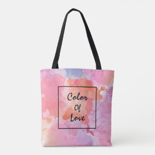Bolsa Tote Design de Abstrato de Aquarela
