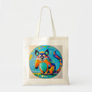 Bolsa Tote Design de abstrato de arte colorida
