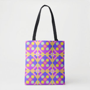 Bolsa Tote Design de abstrato geométrico colorido