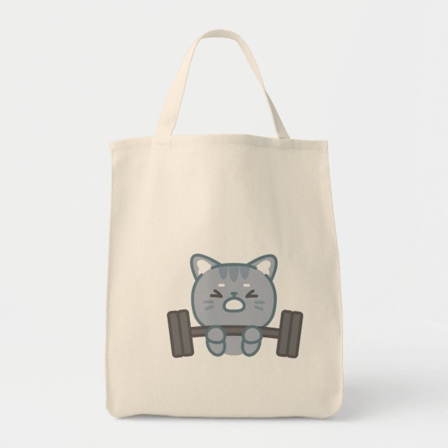 Bolsa Tote design de adoradores de ginástica de gato fofo | d (Frente)