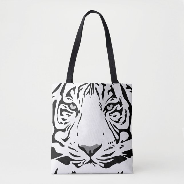 Bolsa Tote Design de animais de padrão Tigre (Frente)