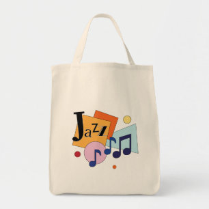 Bolsa Tote Design de Arte Moderna Colorida Jazz