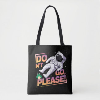 Bolsa Tote Design de Aventura Cósmica de Astronauta Flutuando