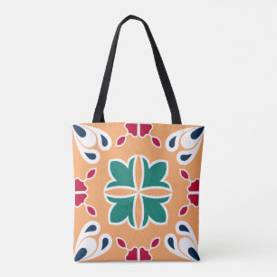 Bolsa Tote Design de Azulejo de Mosaico Aztec Marrocos
