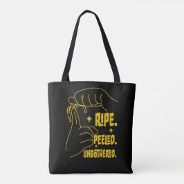 Bolsa Tote Design de Banana em ASL - Madura, Descascada, Impa