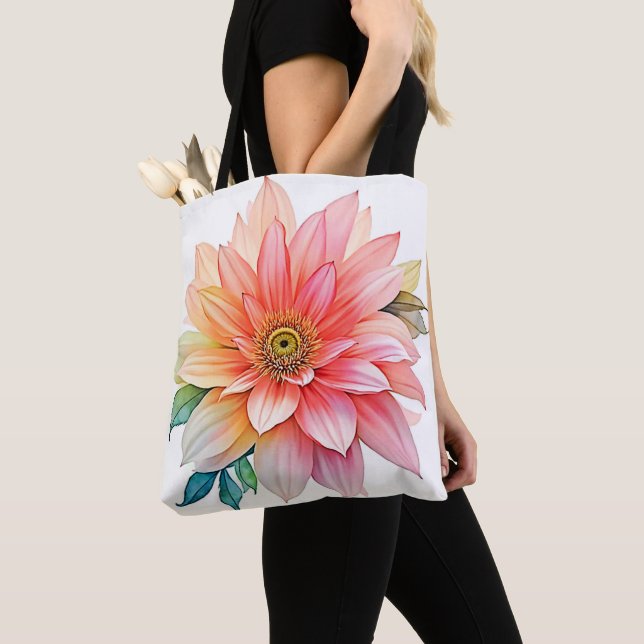 Bolsa Tote Design de Bloom de Abstrato Petal Suave (Close Up)