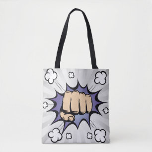 Bolsa Tote design de bolhas de quadrinhos de pop. Ilustração