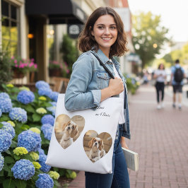 Bolsa Tote Design de Cachorro em Forma de Coração – “Felicida