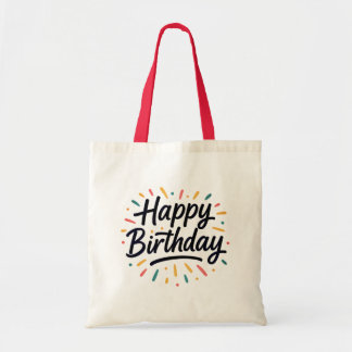 Bolsa Tote Design de Caligrafia de Aniversário Elegante