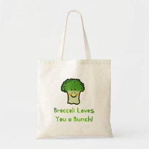 Bolsa Tote Design de Cartoons de Broccoli Bonito