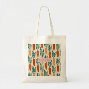 Bolsa Tote Design de Cenoura de Jardim Caprichoso Personaliza