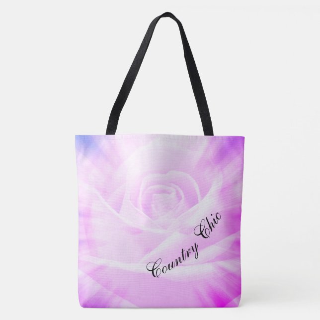 Bolsa Tote Design de chic de País Roxo (Frente)