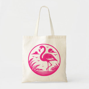 Bolsa Tote Design de Círculo de Verão Flamingo Rosa-68730