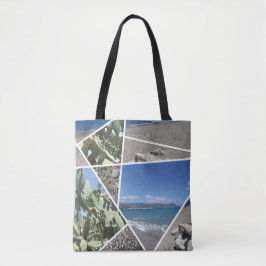 Bolsa Tote Design de Colagem Mediterrânica