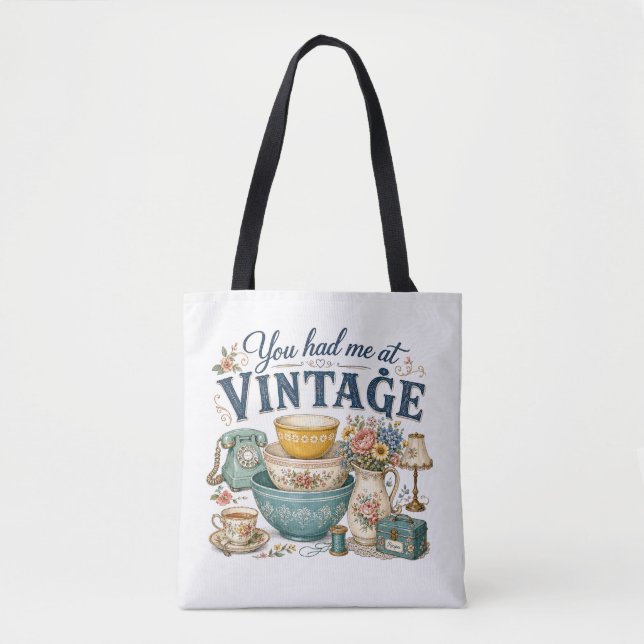 Bolsa Tote Design de Colecionadores de Citações Retro Antigas (Frente)