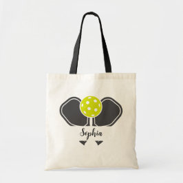 Bolsa Tote Design de Coletor de Nome do Jogador de Pickleball