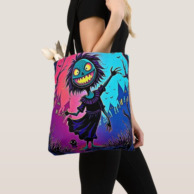Bolsa Tote Design de Criatura Noturna Spooky (Close Up)