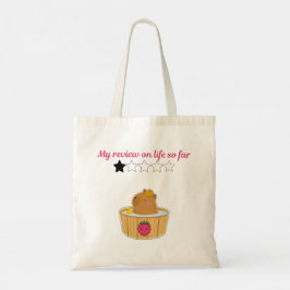 Bolsa Tote Design de desenho animado fofo de capivara kawaii 