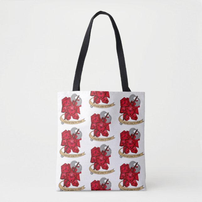 Bolsa Tote Design de Dice Barbary (Frente)