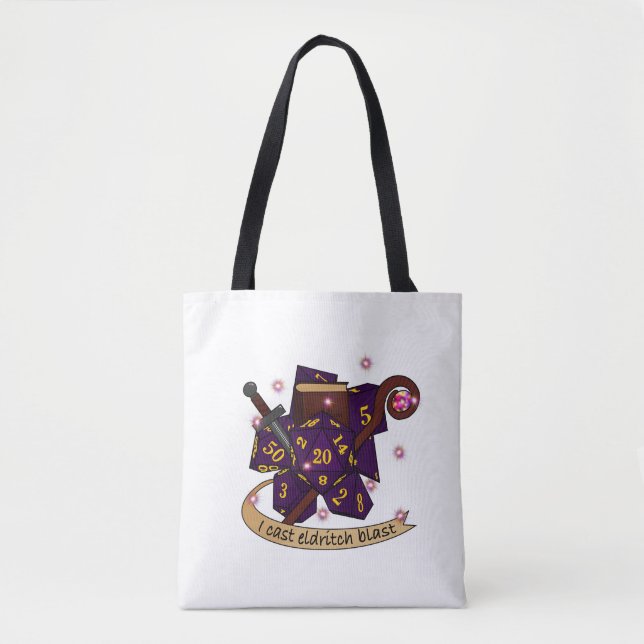 Bolsa Tote Design de Dice de Warlock (Frente)