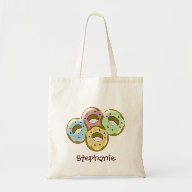 Bolsa Tote Design de Doughnuts (Frente)