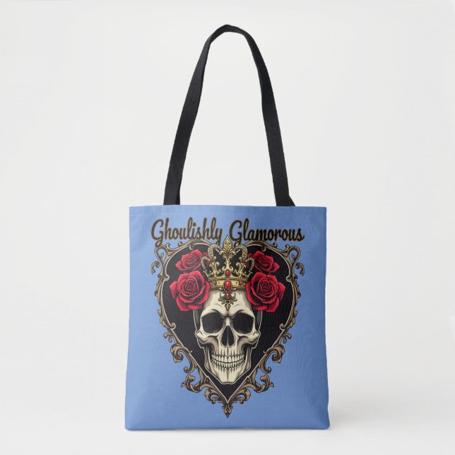 Bolsa Tote Design de Elegância Halloween Ghouly Glamorous (Frente)