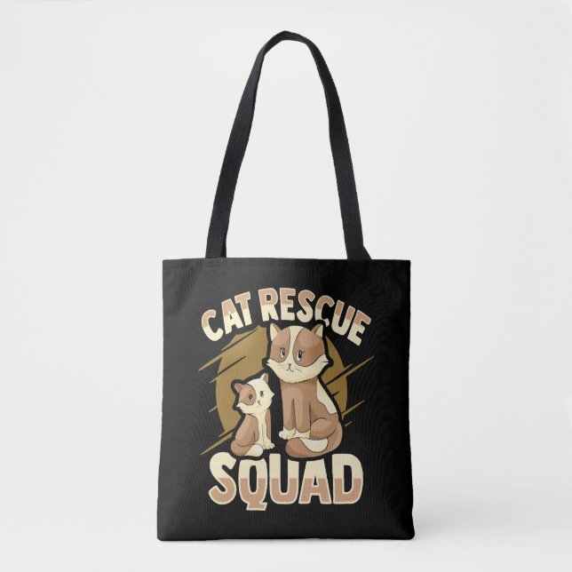 Bolsa Tote Design de Emergência de Gato de Emergência Animal  (Frente)