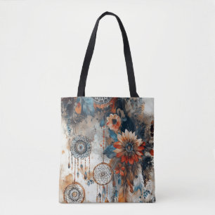 Bolsa Tote Design de estilo Boho com caçadores de sonhos