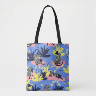 Bolsa Tote Design de estilo geométrico do Tigre e do Leopard