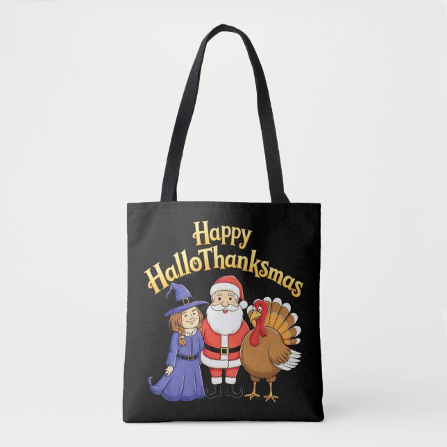 Bolsa Tote Design de Feliz Natal de Natal (Frente)