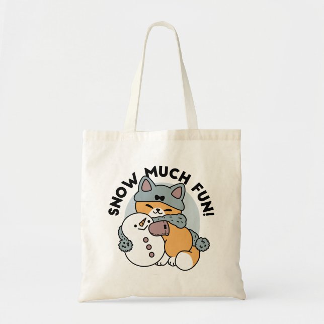 Bolsa Tote Design de Feriado de Inverno de Gato Muito Diverti (Frente)
