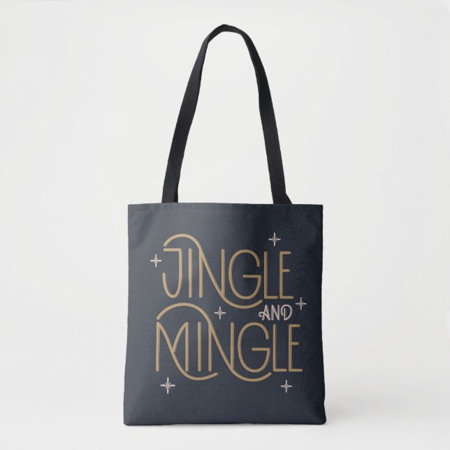 Bolsa Tote Design de Festivo Jingle e Mingle Holiday (Frente)