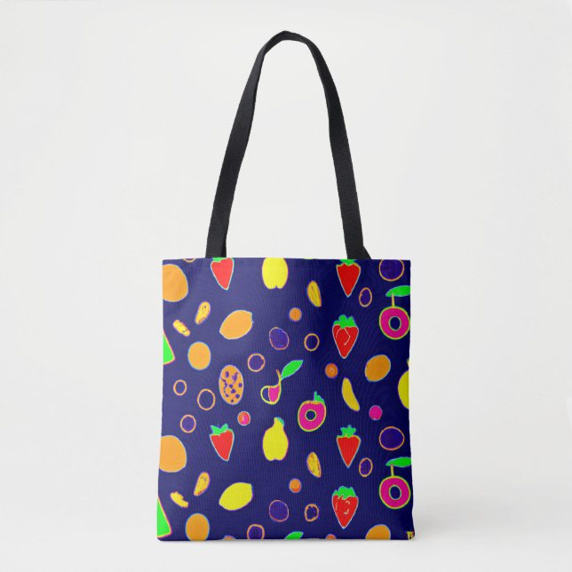 Bolsa Tote Design de Fiesta de Fruta elétrica (Frente)