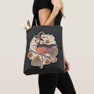 Bolsa Tote Design de Flamingo Assustador Vintage para Hallowe
