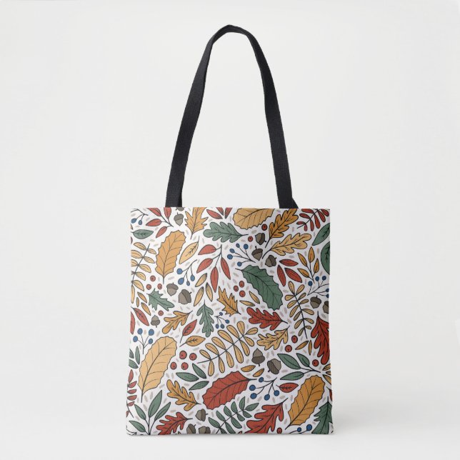 Bolsa Tote Design de Folha de Folha de outono (Frente)