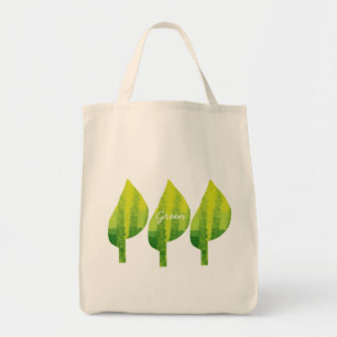 Bolsa Tote Design de folha verde da natureza
