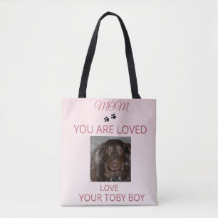 Bolsa Tote Design de Foto Comovente de Mãe de Pet