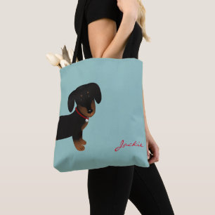 Bolsa Tote Design de frente e verso preto-branco