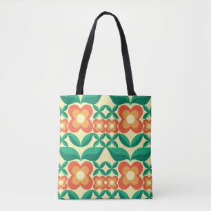 Bolsa Tote Design de fundo - flores e folhas. Natureza ou