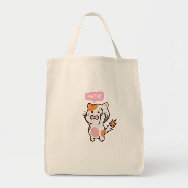 Bolsa Tote design de gato giro frustrado | comprar agora (Frente)