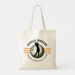 Bolsa Tote Design de Golfer Minimalista Elegante