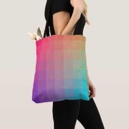 Bolsa Tote Design de gradação de cores do arco-íris coloridas
