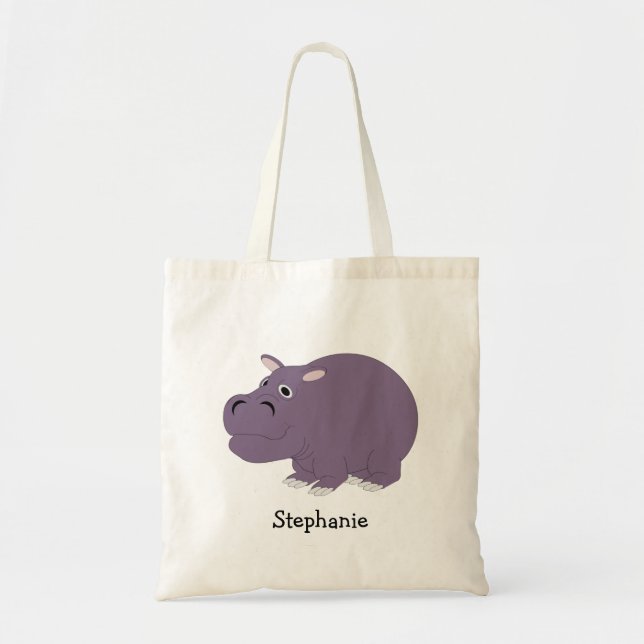 Bolsa Tote Design de Hipopótamo (Frente)