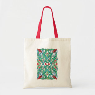Bolsa Tote Design de Intrato de Cabeças de Dragão Celta irlan