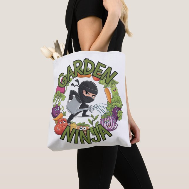 Bolsa Tote Design de Jardim Ninja - Gráfico de Jardinagem Div (Close Up)