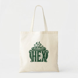 Bolsa Tote Design de Linocut Hex Cauldron Halloween