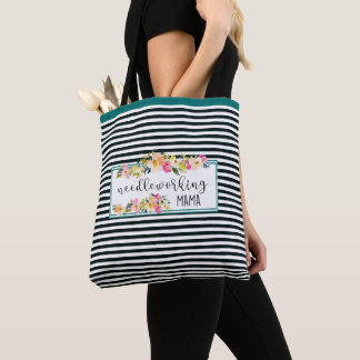 Bolsa Tote Design de logotipo da mamãe que trabalha com a agu