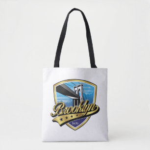 Bolsa Tote Design de Logotipo Swoosh Dourado Elegante Brookly