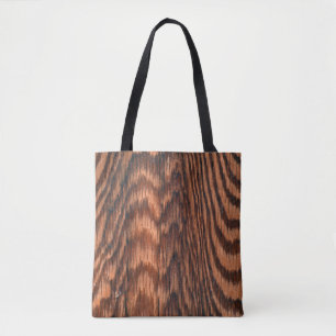 Bolsa Tote design de madeira abstrato da grão